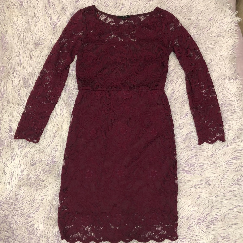 Burgundy dress